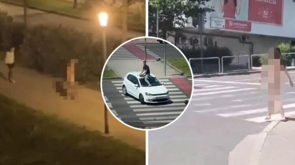 HODAJU GOLI, SKAČU PO AUTIMA... Jezivi snimci rastrojenih ljudi iz Zagreba se šire Balkanom, zanemećete od prizora!