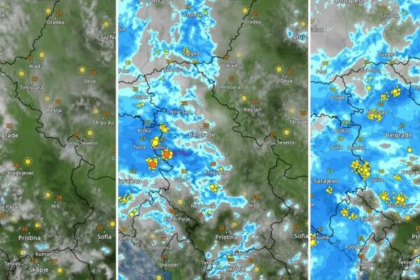 Nevreme hrli ka Srbiji - sprema se potop: I Beograd na udaru pljuskova i grmljavine - ovako će se kretati (MAPA)