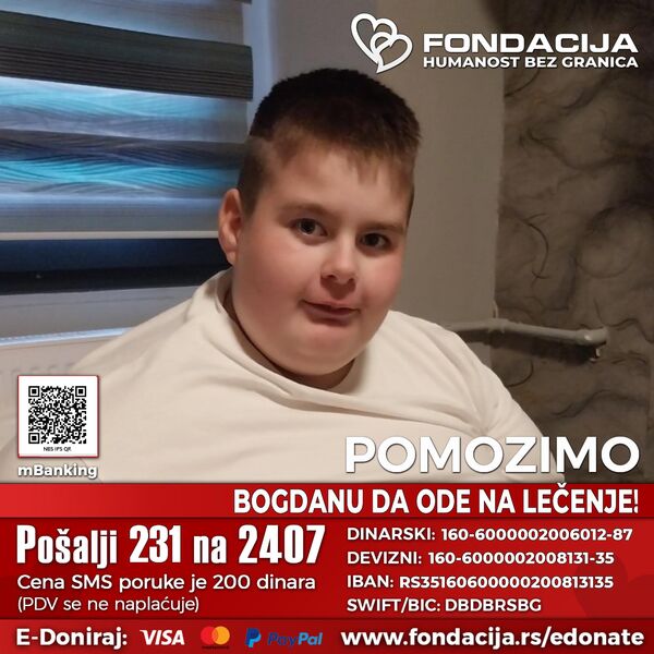 Mali Bogdan ima ozbiljne probleme sa telesnom težinom: Svaka pomoć je korak bliže ka njegovom zdravijem detinjstvu