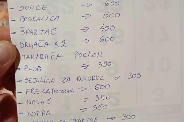 DEJAN RASPRODAJE SVE ŠTO IMA, POPISAO IMOVINU NA PARČETU PAPIRA: 2 traktora, prikolice, a OVO daje na POKLON!