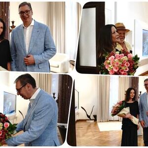 VUČIĆ UGOSTIO KETRIN ZITU DŽOUNS: Holivudska diva u poseti Beogradu: "Ako se po jutru dan poznaje..." (VIDEO)