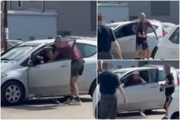 JEZIV SNIMAK IZ KRUŠEVCA ZGROZIO CELU ZEMLJU: Uvukao dete u automobil, pa počeo da ga udara! PALO HAPŠENJE! (VIDEO)