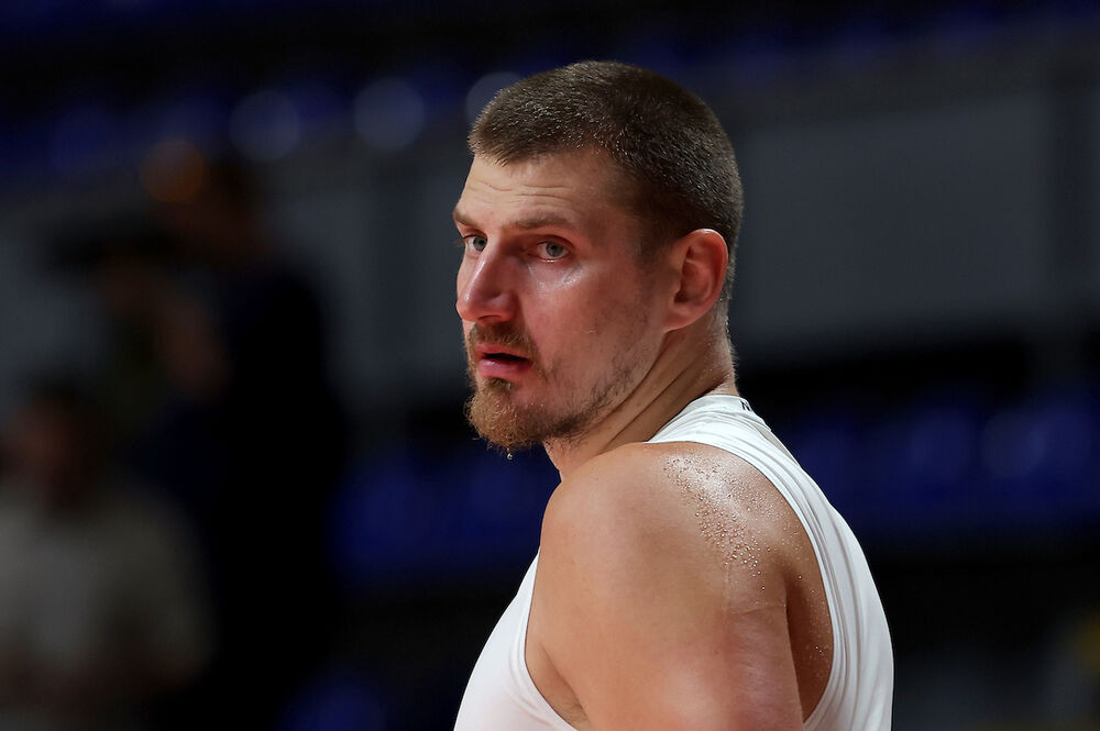 Nikola Jokić na otvorenom treningu reprezentacije Srbije