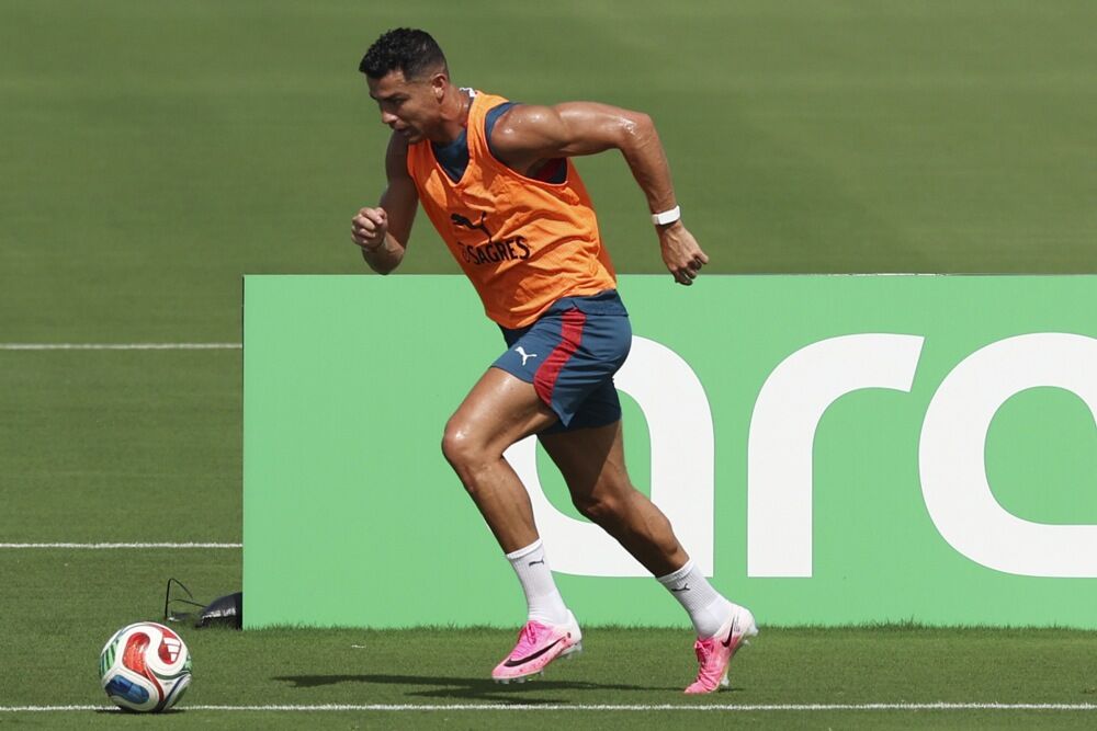 Kristijano Ronaldo na treningu Portugala