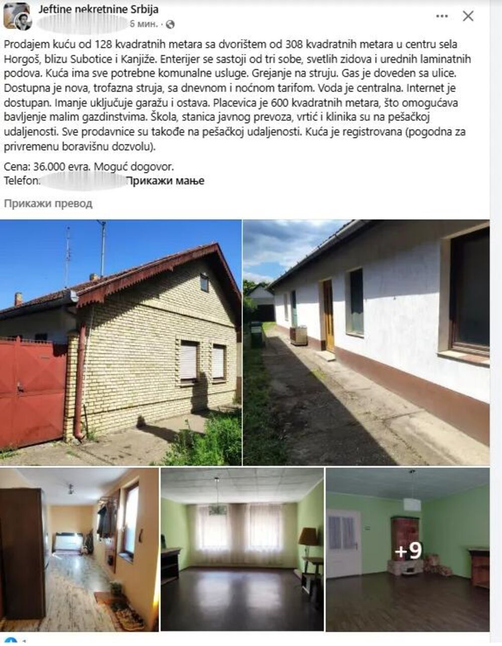 Jeftina kuća u Horgošu