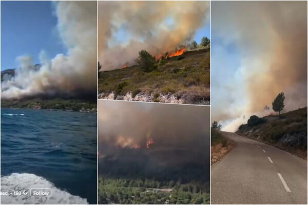 Buktinja guta popularno letovalište: Ogroman požar u turističkom raju, vatrogasci se bore sa stihijom! (VIDEO)