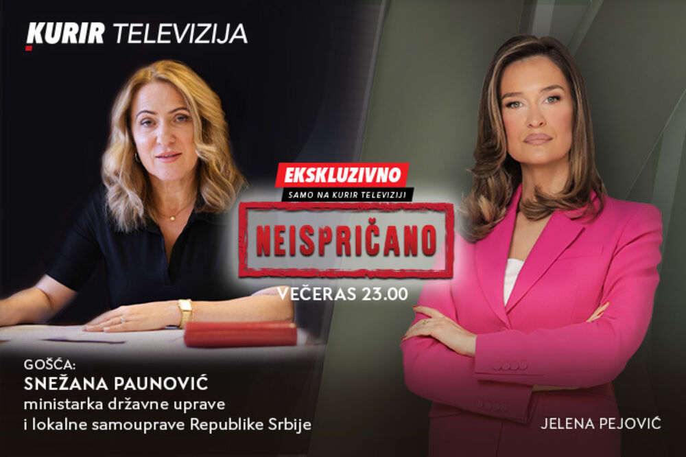 EKSKLUZIVNO: Ministarka Snežana Paunović gošća je emisije “Neispričano” večeras od 23.00