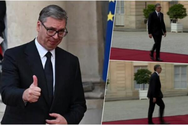 Vučić stigao na svečanu večeru u Parizu: Predsednik sa Makronom i evropskim liderima u Jelisejskoj palati