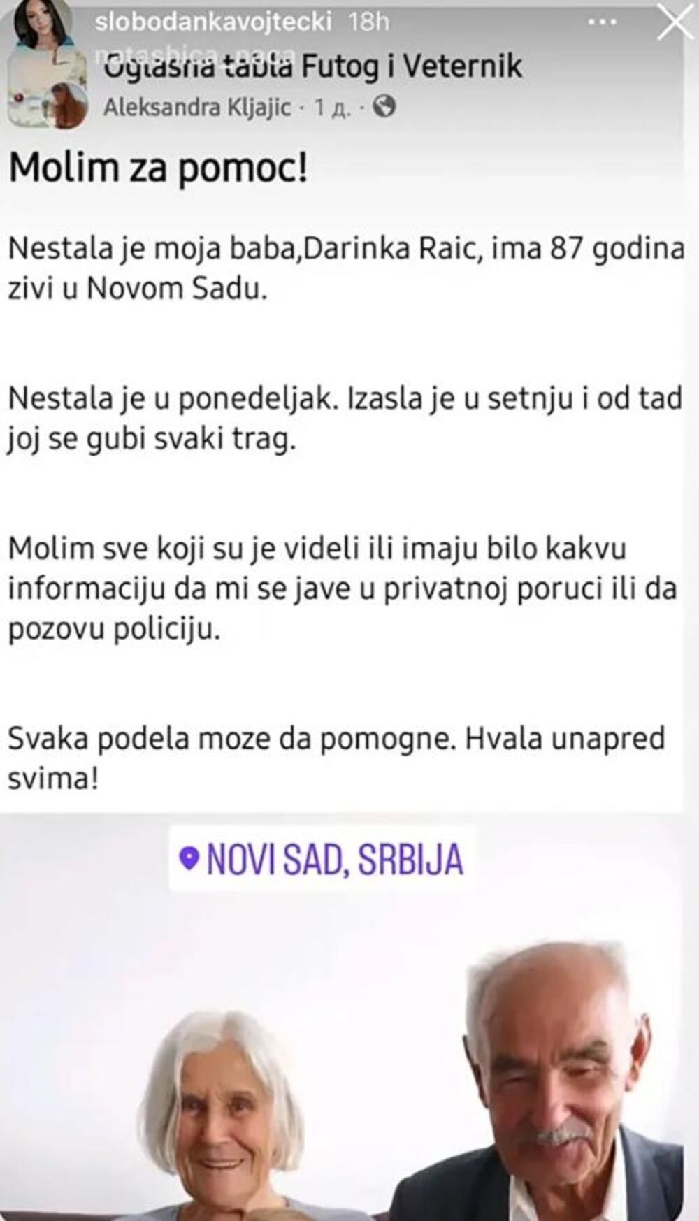 Nestala Darinka Raić
