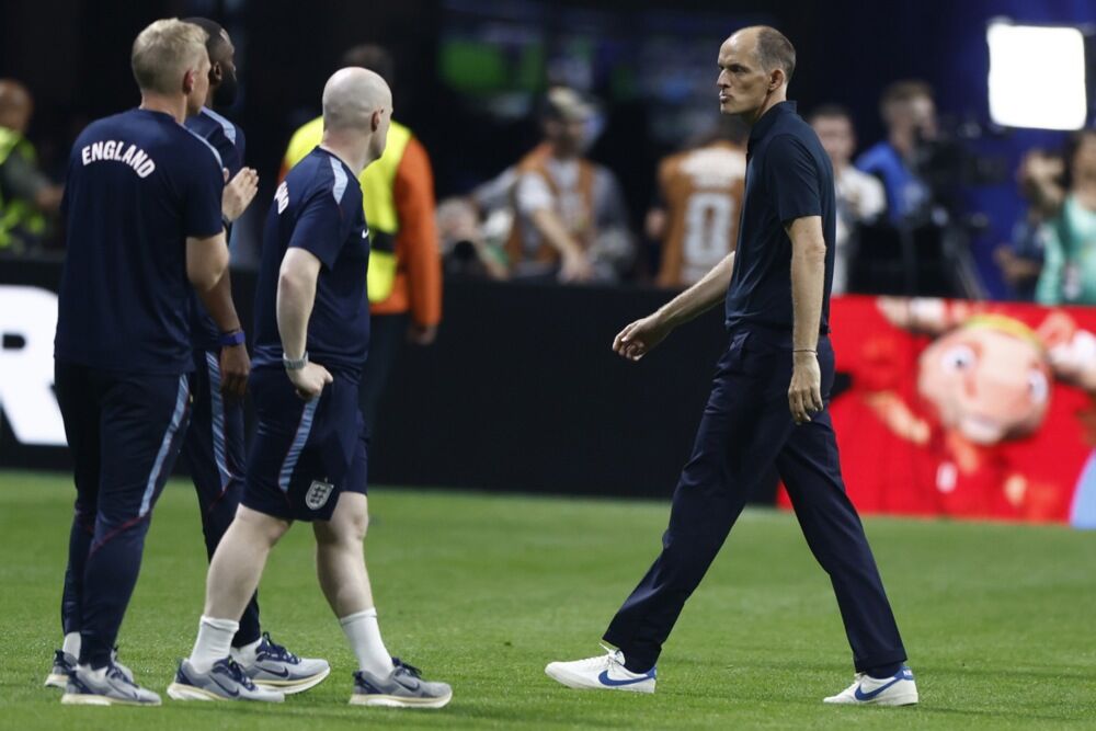 Tomas Tuhel, selektor Engleske na meču protiv Argentine u polufinalu Svetskog prvenstva 2026. godine