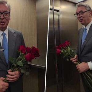 "Samo da im kažem kako mi mnogo znače i koliko ih volim" Vučić objavio snimak iz lifta, u rukama drži ruže (VIDEO)