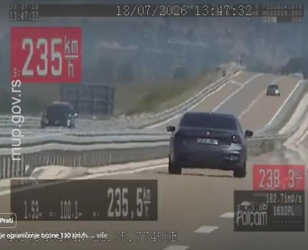 OD SNIMKA ĆE VAS PROĆI TRNCI! Uhvaćen u DIVLJAČKOJ vožnji kod Pirota, za volanom nije bio SRBIN!