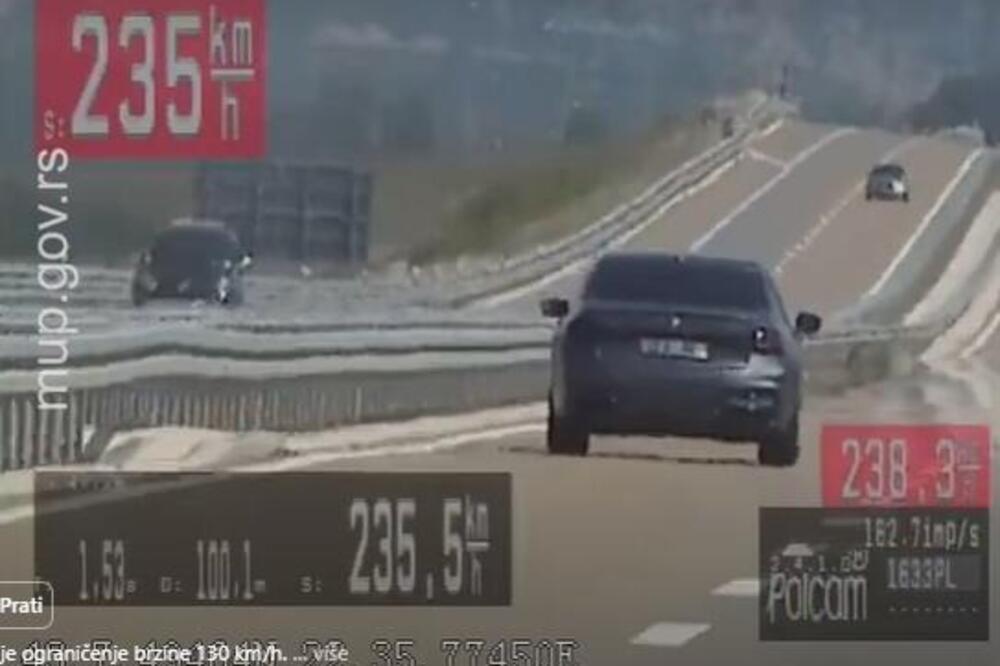 OD SNIMKA ĆE VAS PROĆI TRNCI! Uhvaćen u DIVLJAČKOJ vožnji kod Pirota, za volanom nije bio SRBIN!