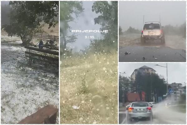 Padaju ledene loptice, ne vidi se prst pred okom: Pogledajte snimke snažne oluje koja nadire u Srbiji (VIDEO)