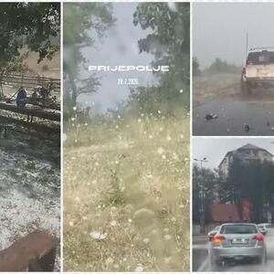 Padaju ledene loptice, ne vidi se prst pred okom: Pogledajte snimke snažne oluje koja nadire u Srbiji (VIDEO)