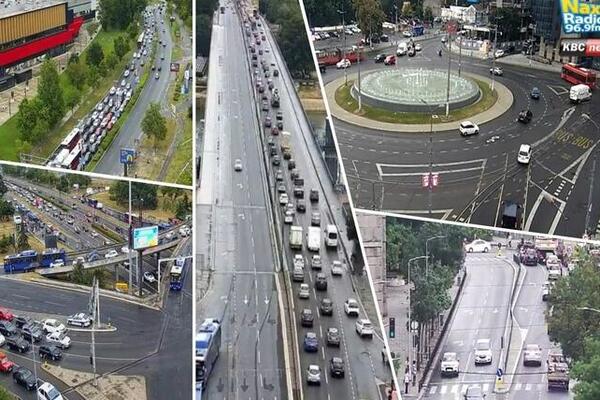 Kiša usporila saobraćaj širom Beograda: Ovde se stvaraju najveće gužve - oglasio se i AMSS sa upozorenjem (FOTO)