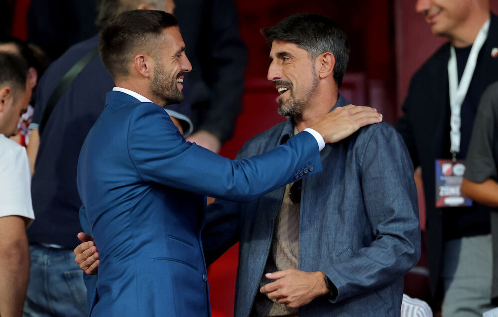 Dušan Tadić i Veljko Paunović na utakmici Vojvodine i Ajaksa