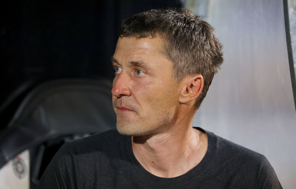 Saša Ilić na utakmici Partizana i Une Štrasen