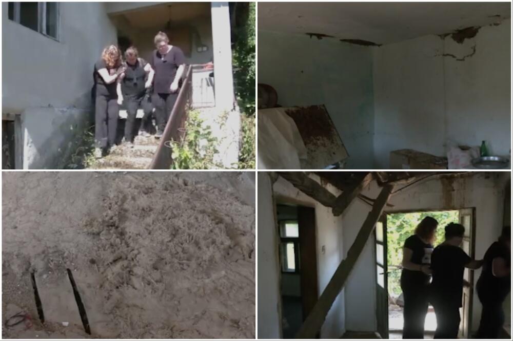 Podovi puni rupa, krov prokišnjava, zidovi popucali, obrušio se plafon: Žene iz porodice Stojković žive preteško