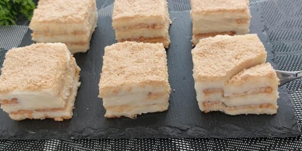 Ledeni beli kolač osvaja ovog leta: Ima samo 3 sastojka, a najbolje je što se ništa ne peče