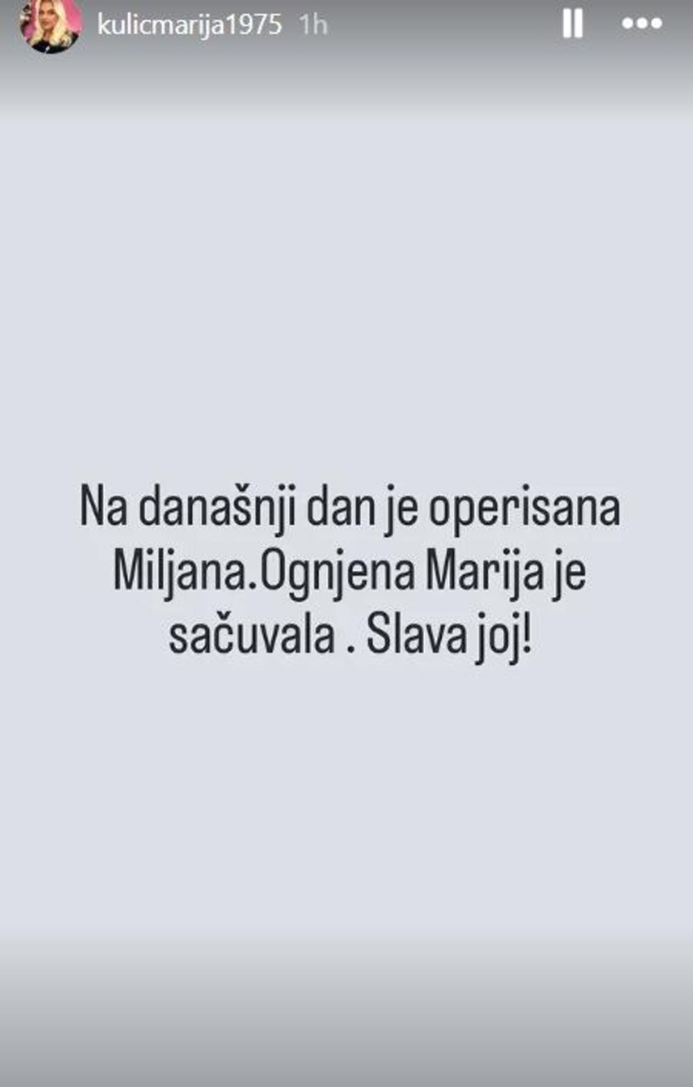 "OGNJENA MARIJA JE SAČUVALA..." Majka Miljane Kulić se oglasila na ovaj veliki praznik, važan dan za njih