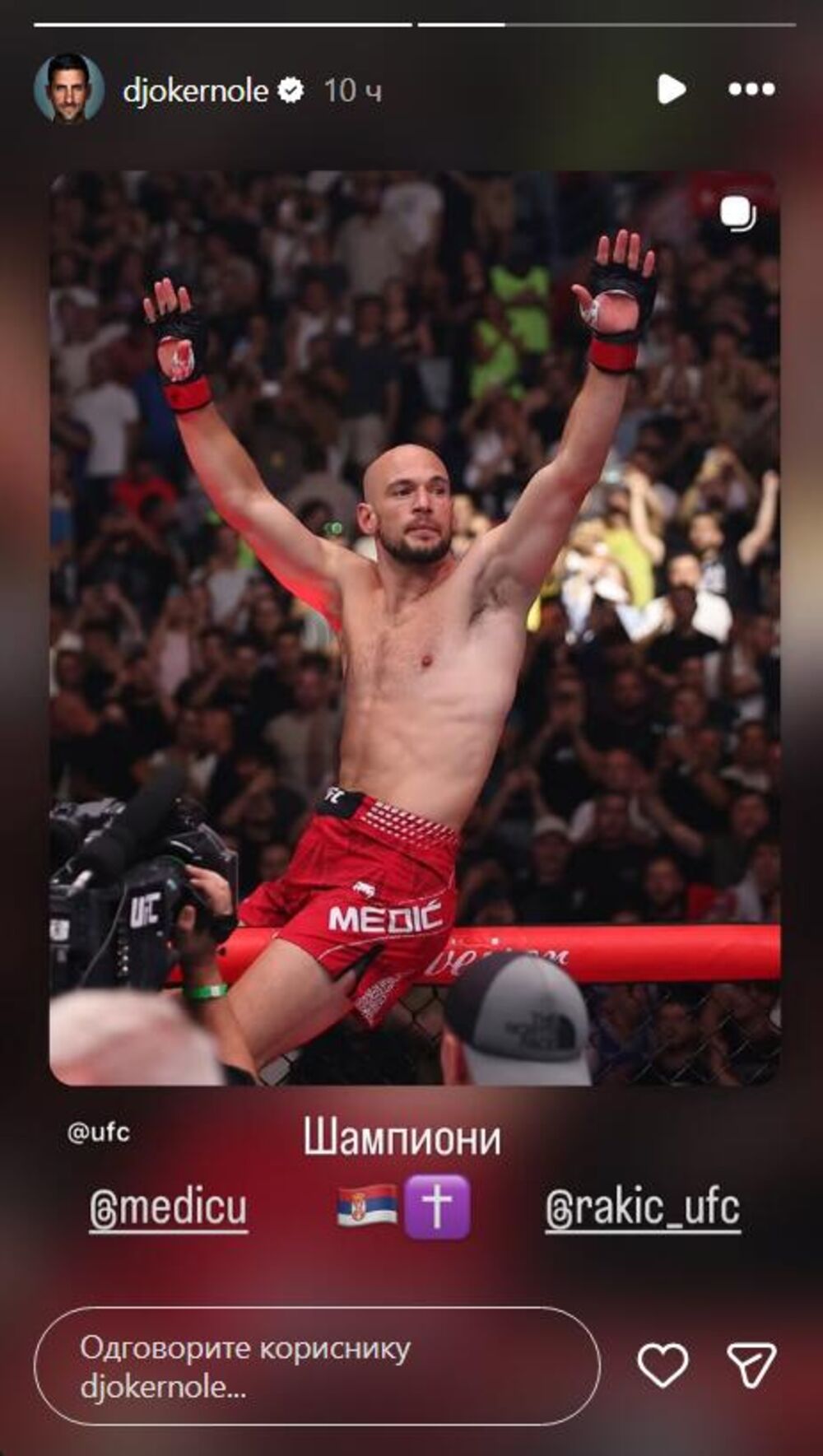 Novak Đoković, UFC