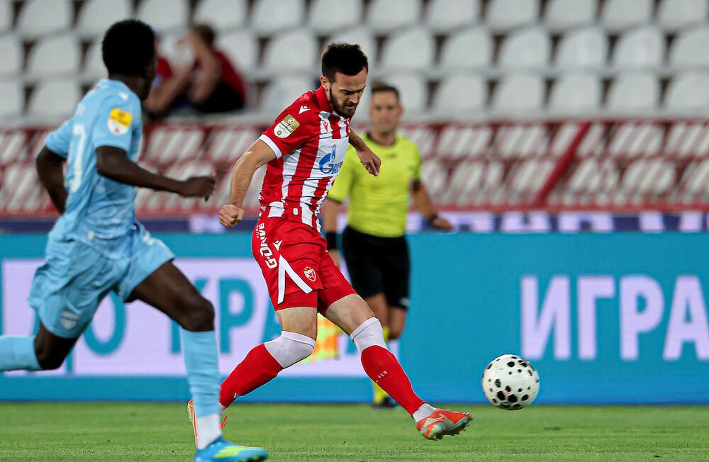 Detalj sa utakmice Crvene zvezde i Novog Pazara u sezoni 2026/27 Superlige Srbije