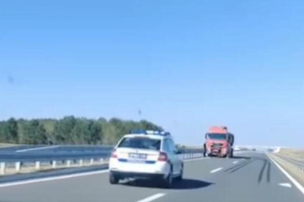 Kamion u kontrasmeru na putu Šabac&ndash;Loznica: Jeziva scena snimljena kamerom (VIDEO)