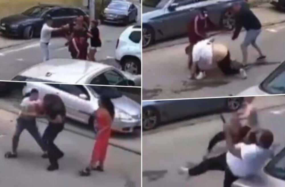Brutalna tuča rođaka nasred ulice u Novom Pazaru: Udarali se rukama i motkom, snimak je uznemirujuć!