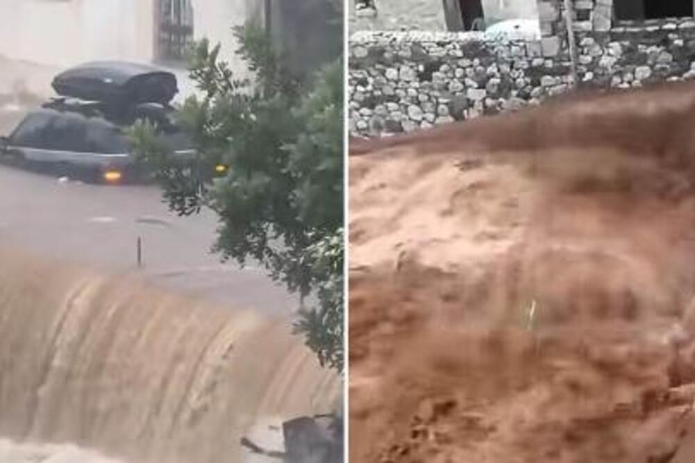 Ženu udario grom, ulice se pretvorile u reke: Bujice nosile sve pred sobom, strašan potop u Grčkoj (VIDEO)
