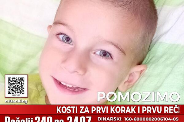 Kosta ne govori i ne hoda samostalno: Ovom anđelu je potrebna naša pomoć za lečenje, udružimo se svi (FOTO)