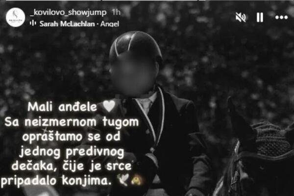 "Sine moj, živiš zauvek, moj šampione" Majka se oprašta od sina (13) koji je poginuo na hipodromu u Kovilovu