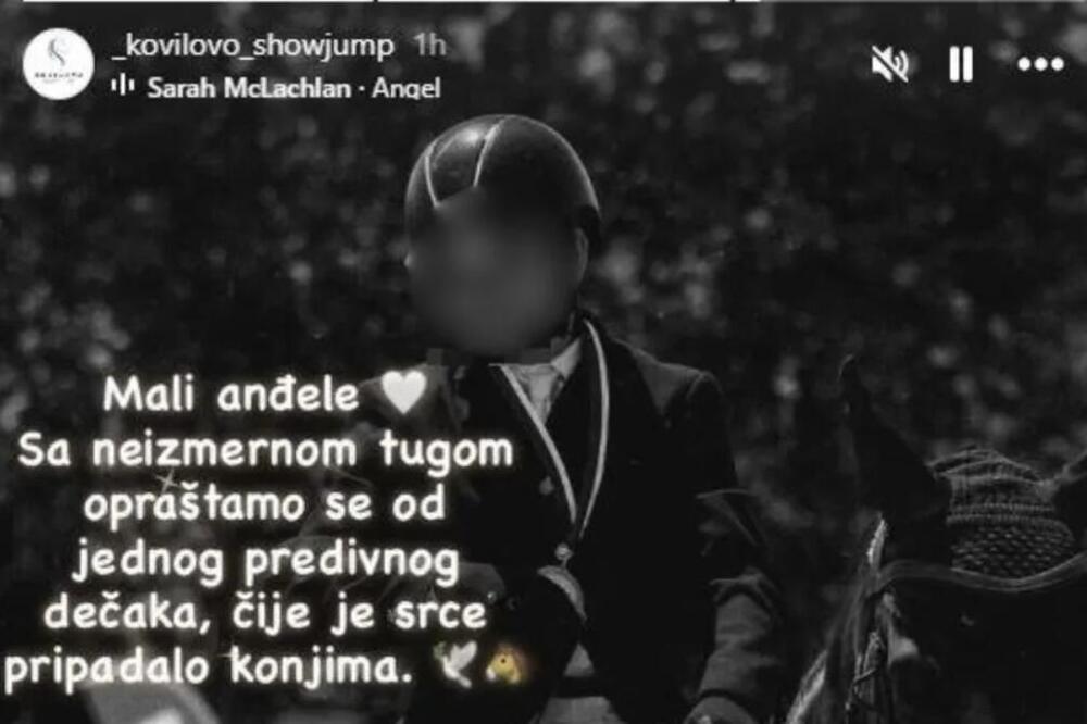 "Sine moj, živiš zauvek, moj šampione" Majka se oprašta od sina (13) koji je poginuo na hipodromu u Kovilovu