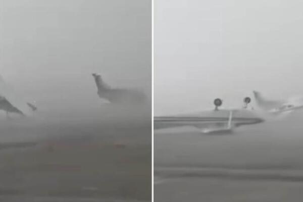 Orkanski vetar prevrtao avione "kao igračke" na aerodromu! Nezapamćeno nevreme pogodilo sever Italije (VIDEO)