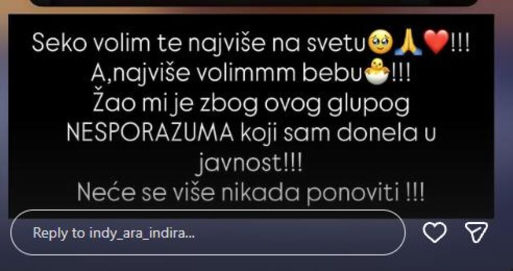 KAKAV OBRT: Indi se javno obratila Editi! "Seko, volim te najviše na svetu" Zbog jednog se mnogo kaje