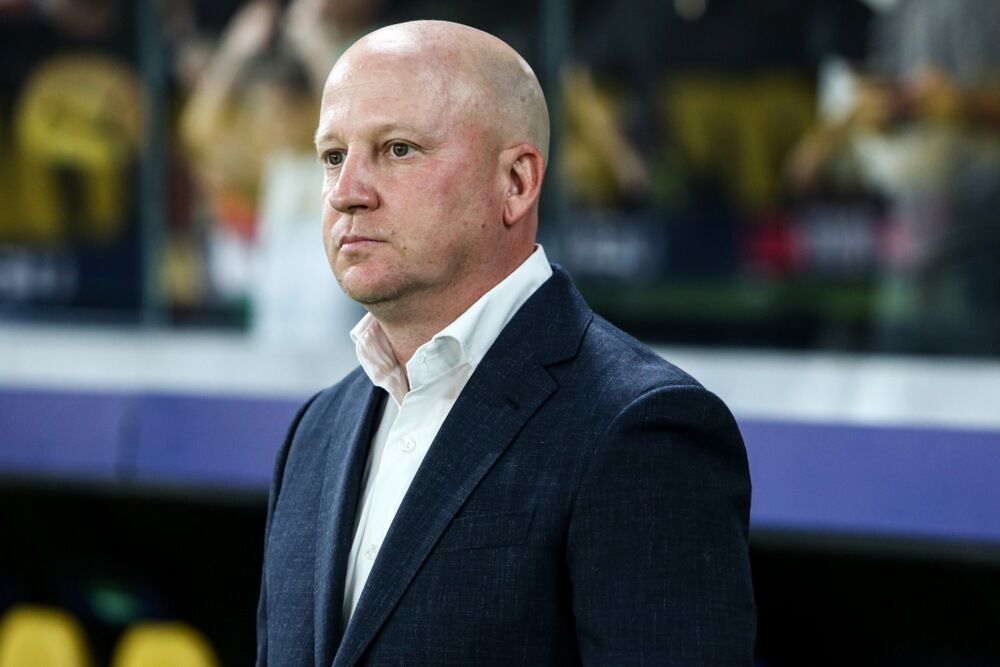 Marko Nikolić na utakmici AEK-a iz Atine i Levskog iz Sofije u prvom meču plej-ofa za Ligu šampiona u sezoni 2026/27