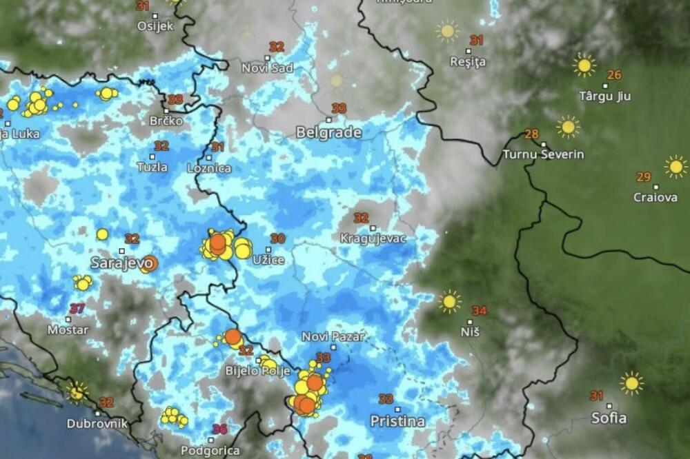 Radarski snimci pokazuju u koliko sati i gde će u Srbiji pljuštati kiša: Nepogode će trajati 4 sata bez prestanka