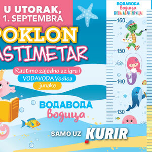 SJAJAN POKLON ZA VAŠE MALIŠANE: Kurir vam 1. septembra poklanja VODAVODA rastimetar!