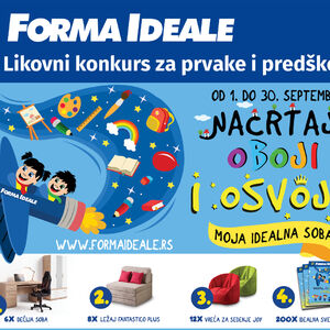 TRADICIONALNI 15. DEČIJI LIKOVNI KONKURS FORMA IDEALE: &bdquo;Moja idealna soba&ldquo; za predškolce i prvake iz Srbije