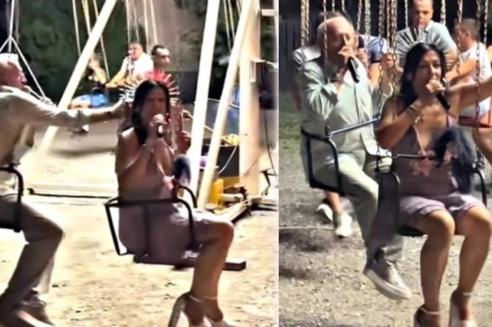 VENDI I ERA OJDANIĆ ZAJAHALI RINGIŠPIL, PEVAČ JE ŠČEPAO OTPOZADI I NE PUŠTA: Ona peva, narod plače od smeha (VIDEO)