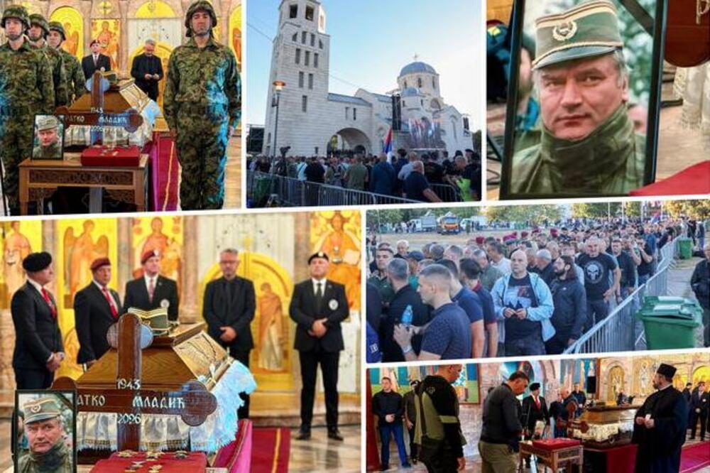 Sahrana Ratka Mladića: Reka ljudi od ranog jutra čeka da oda počast generalu, počivaće pored ćerke Ane (FOTO)