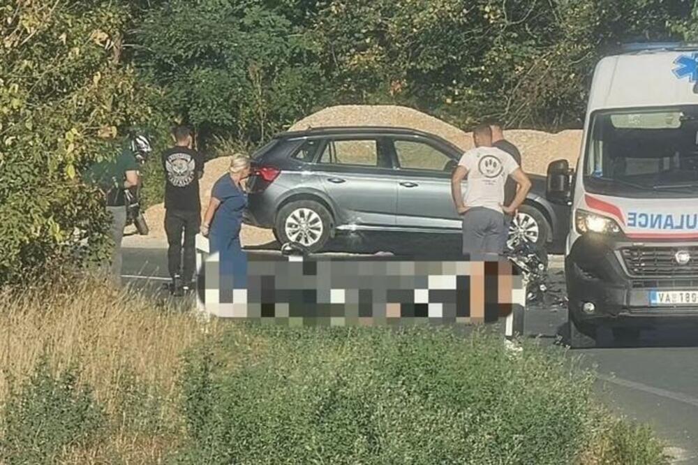Direktan sudar dva motora kod Ljiga! Na mestu poginula oba vozača, nije im bilo spasa! (FOTO)