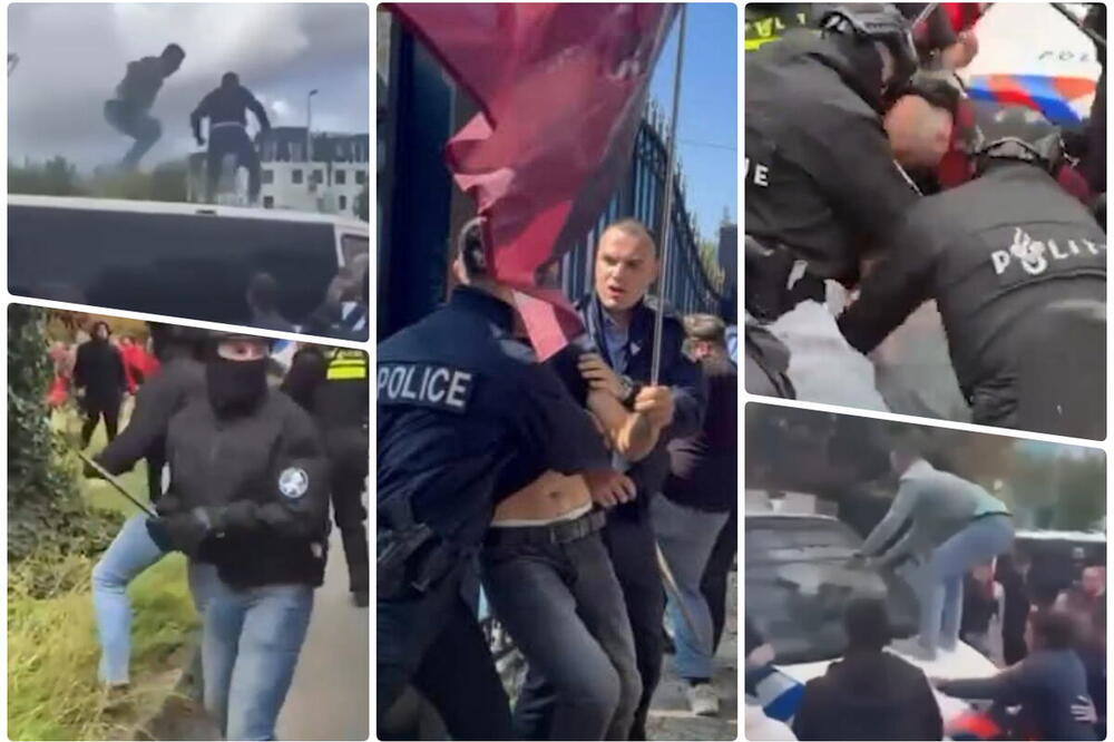 Albanci divljali po Hagu zbog presude Tačiju: Policija im nije ostala dužna, radili vodeni top i pendreci (VIDEO)