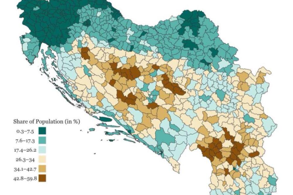 Mapa Jugoslavije iz 1961. otkrila SUROVU ISTINU! Podaci bi šokirali i samog Tita, u ovim delovima NIKO... (FOTO)