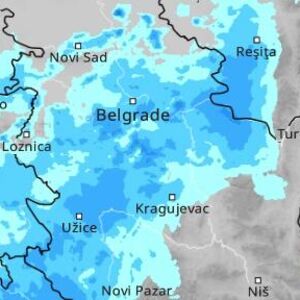 U Beogradu će kiša padati 10 sati bez prestanka: Radarski snimci pokazaju putanju padavina (MAPA)
