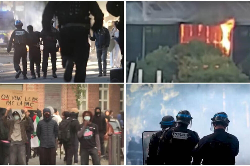 3.000 privedenih tokom protesta u Francuskoj: Gore škole, premijer doneo hitnu odluku! (VIDEO)