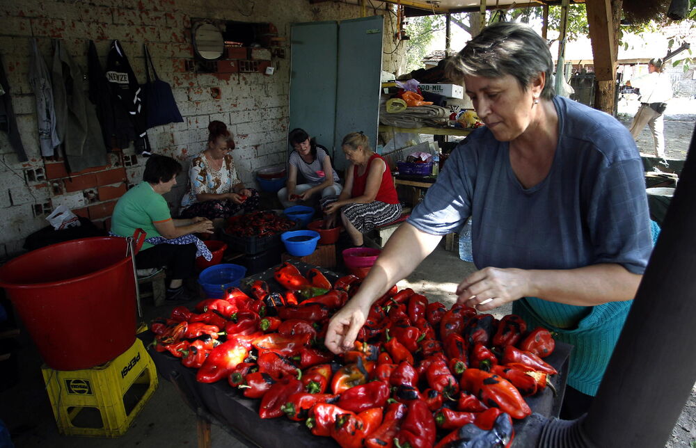 paprike, pečenje paprike, Pečena paprika, Ajvar
