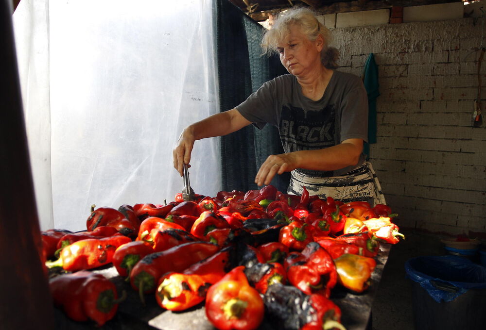 paprike, pečenje paprike, Pečena paprika, Ajvar