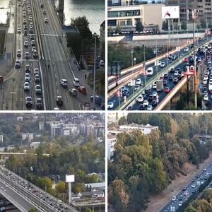 Totalni kolaps u prestonici, sve stoji: Ogromne gužve paralisale mostove, ne zna se gde je veća kolona (FOTO)