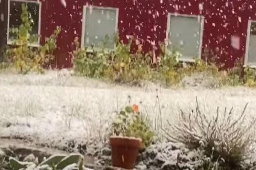 Pao prvi sneg u ovom gradu: Sve se zabelelo, snimak kao iz bajke, veje li veje (VIDEO)